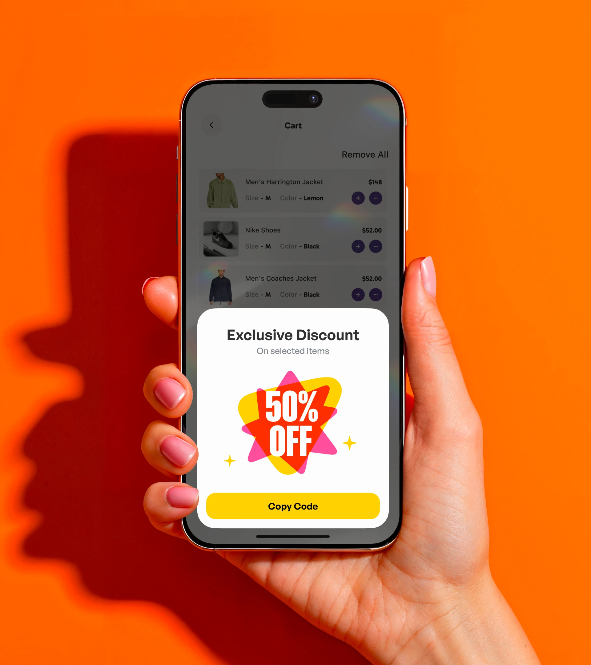 Wethrift app popup design