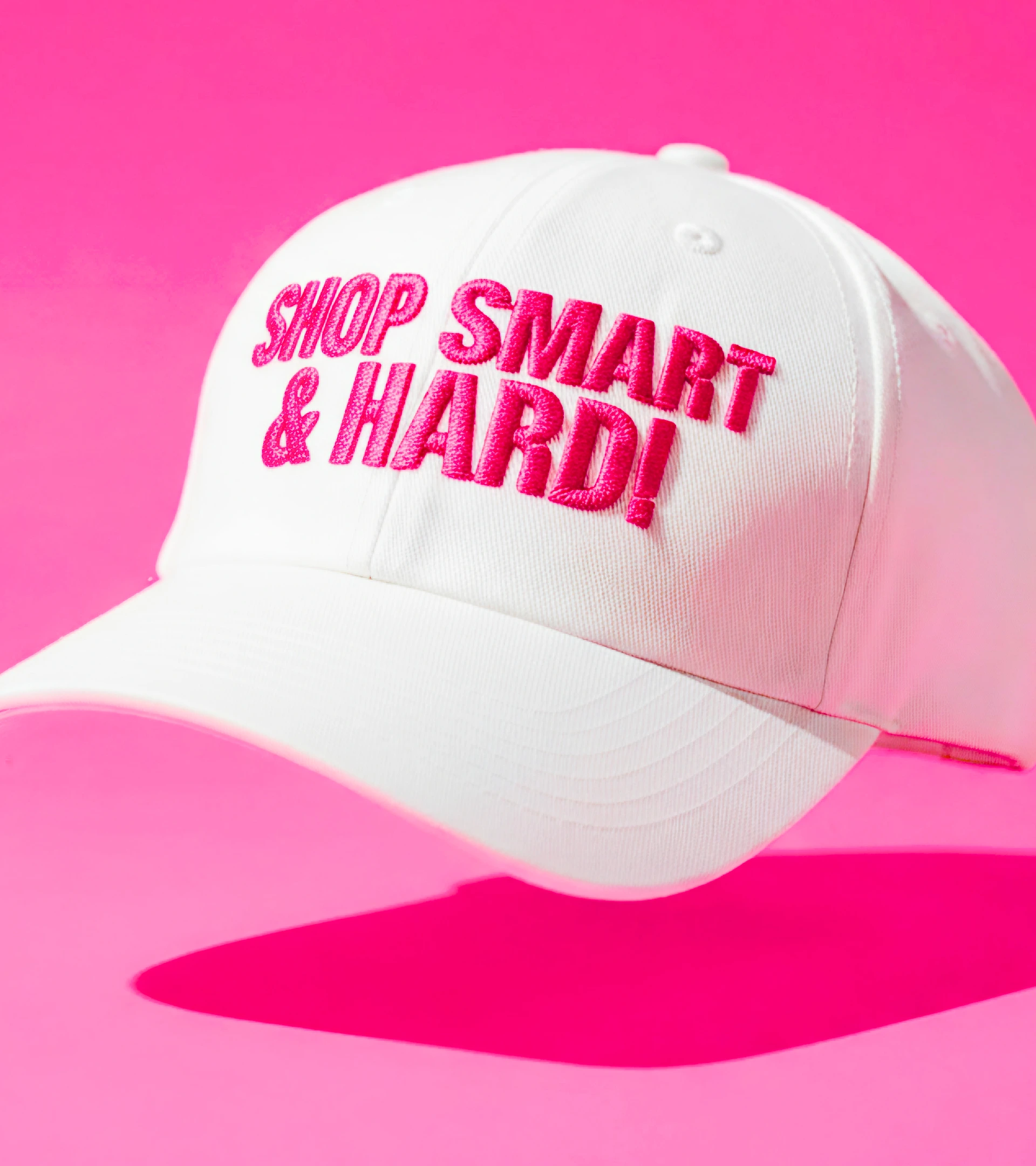 Wethrift logo embroidered on a cap