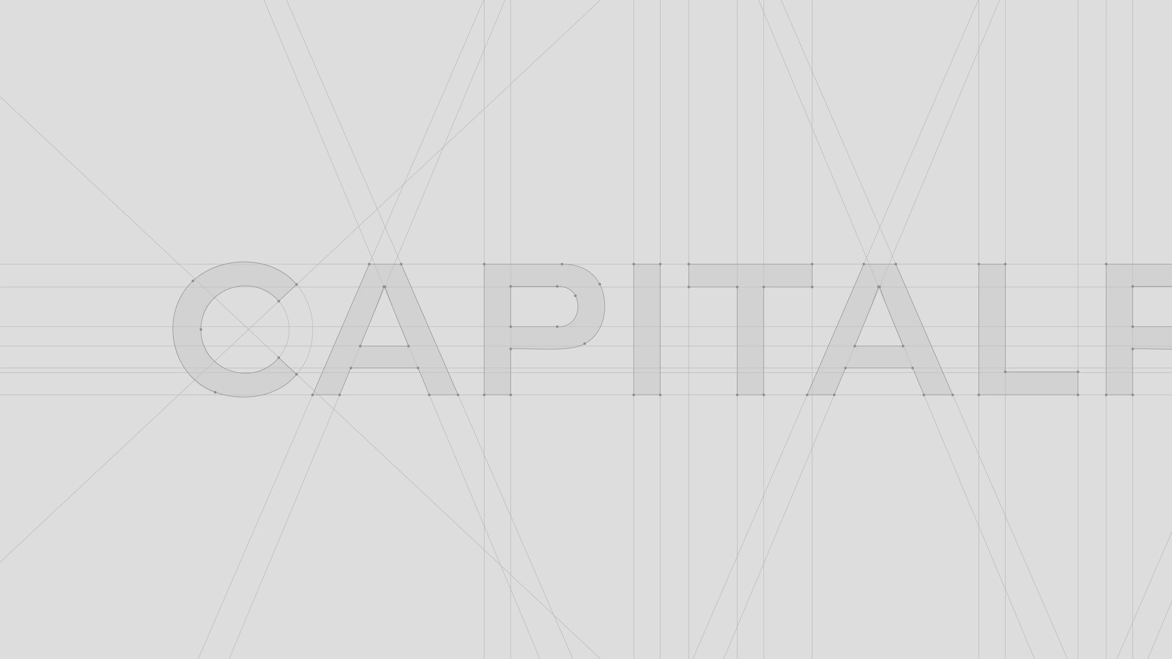 CapitalPad wordmark construction grid
