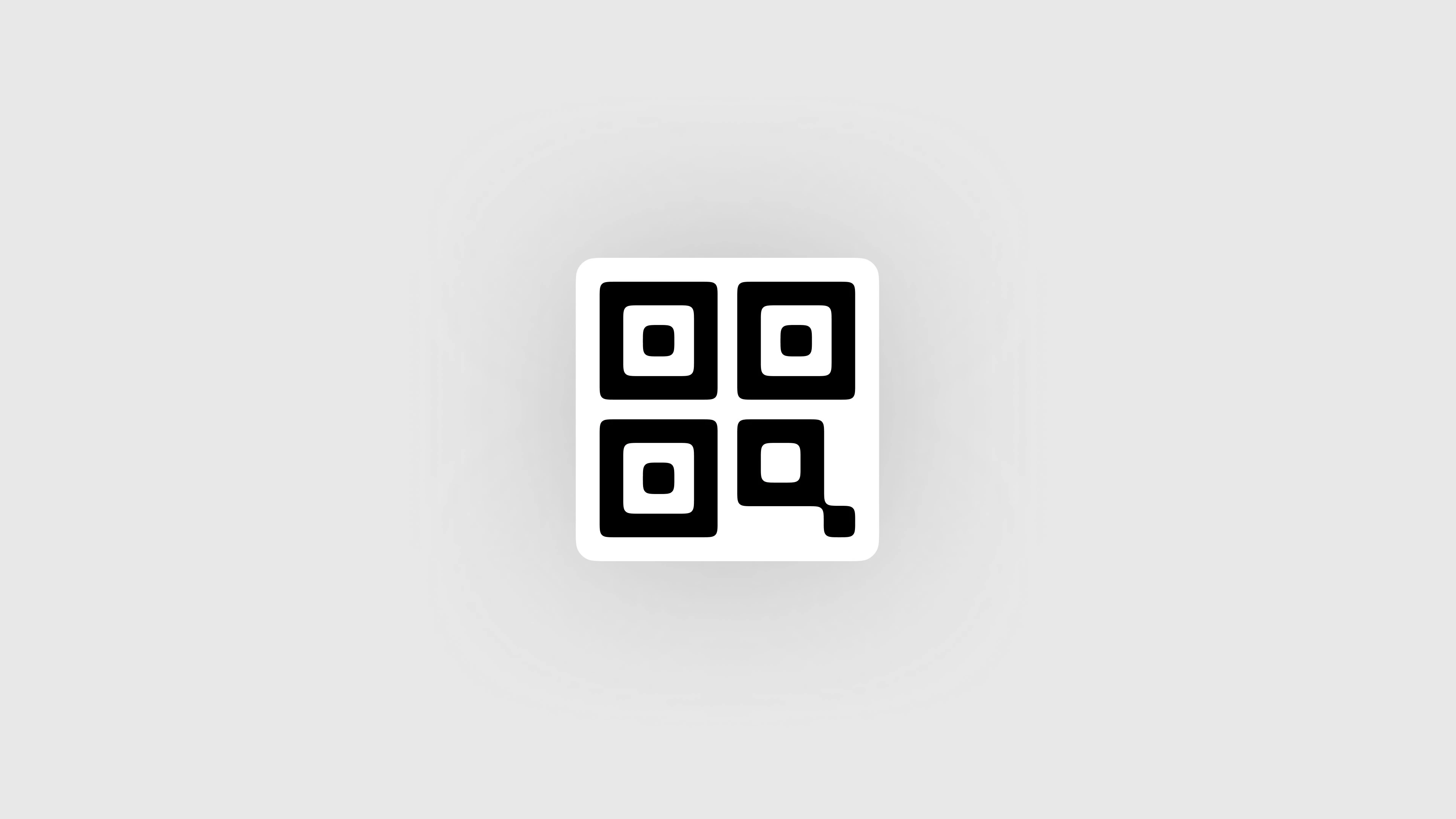 QR-Codes.com four-square QR symbol on a white tile